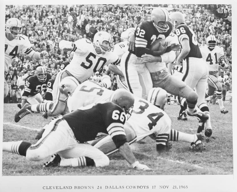 Cleveland Browns 24, Dallas Cowboys 17, November 21, 1965. (Photo by Brad Bradley)