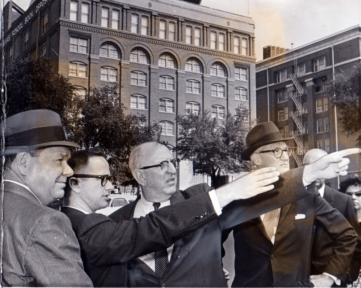 From left: Warren Commission members Rep. Hale Boggs, Secret Service agent John Joe Howlett,...