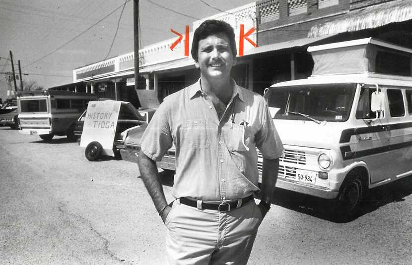 Photo of developer John Grice in downtown Tioga after his purchase of Wendover's property on...