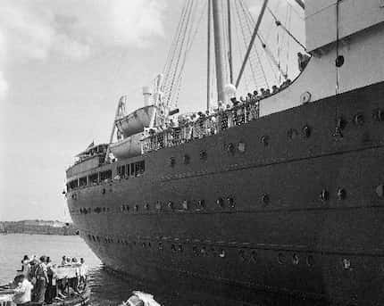 The German liner St. Louis was denied entrance to the Havana harbor in Cuba (pictured) and...