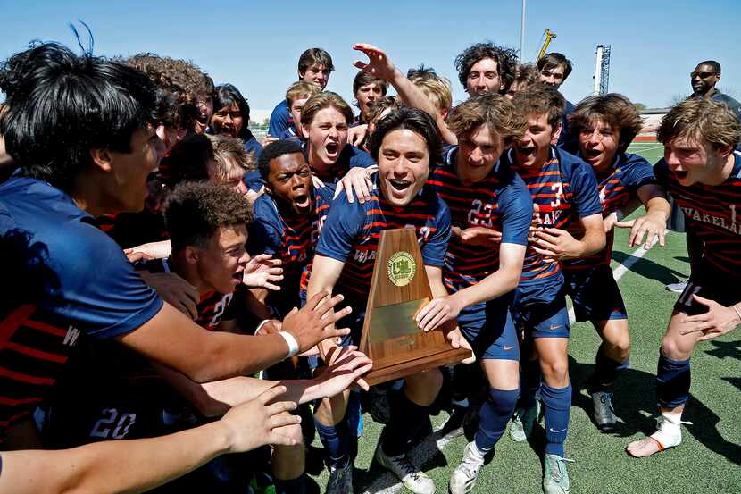 Wakeland receives the championship after winning in a shoot out as Wakeland High School...
