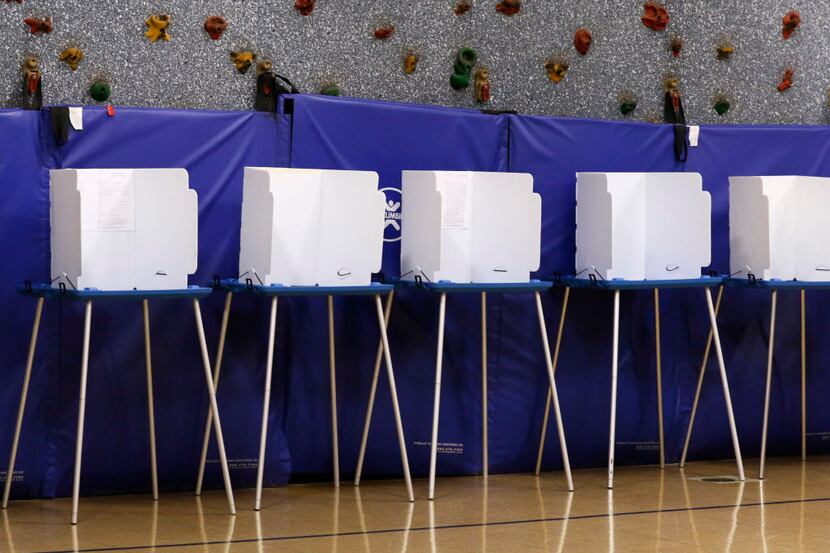 Voting stations at Yale Elementary School in Richardson on Nov. 8. 