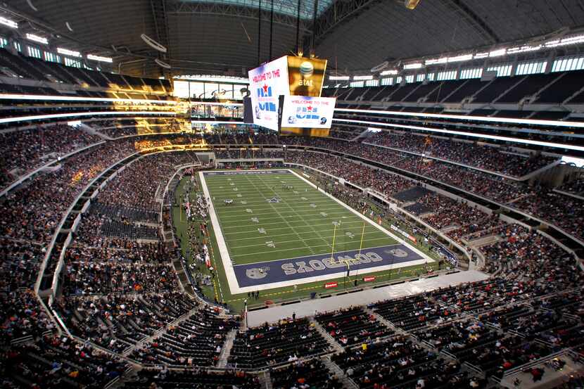 High school football fans crowd into seats before the UIL Class 5A, Division I Championship...