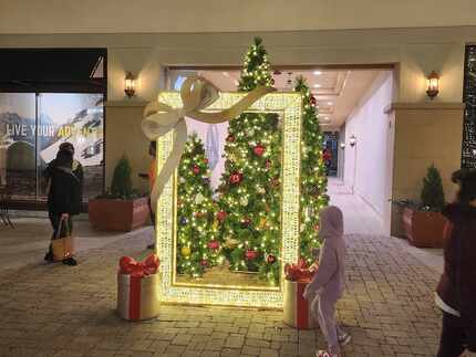 Backdrops ready to capture holiday moments for social media are located throughout Watters...