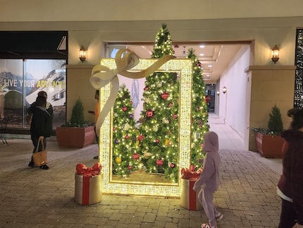 Backdrops ready to capture holiday moments for social media are located throughout Watters...