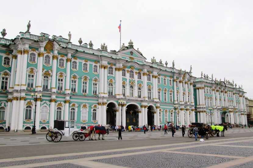 The tsars' Winter Palace is now the Hermitage Museum in St. Petersburg. 