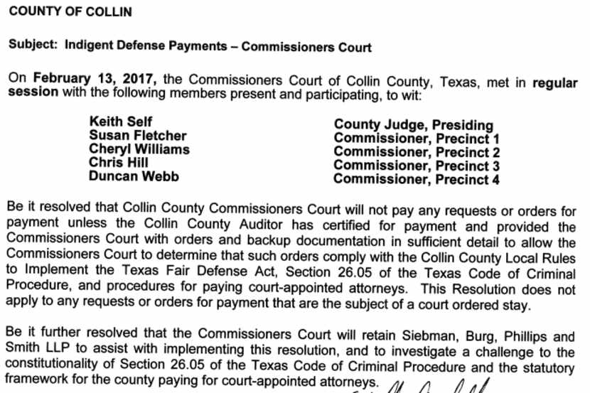The Collin County Commissioners Court on Monday voted to consider challenging the...