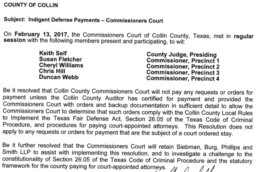 The Collin County Commissioners Court on Monday voted to consider challenging the...