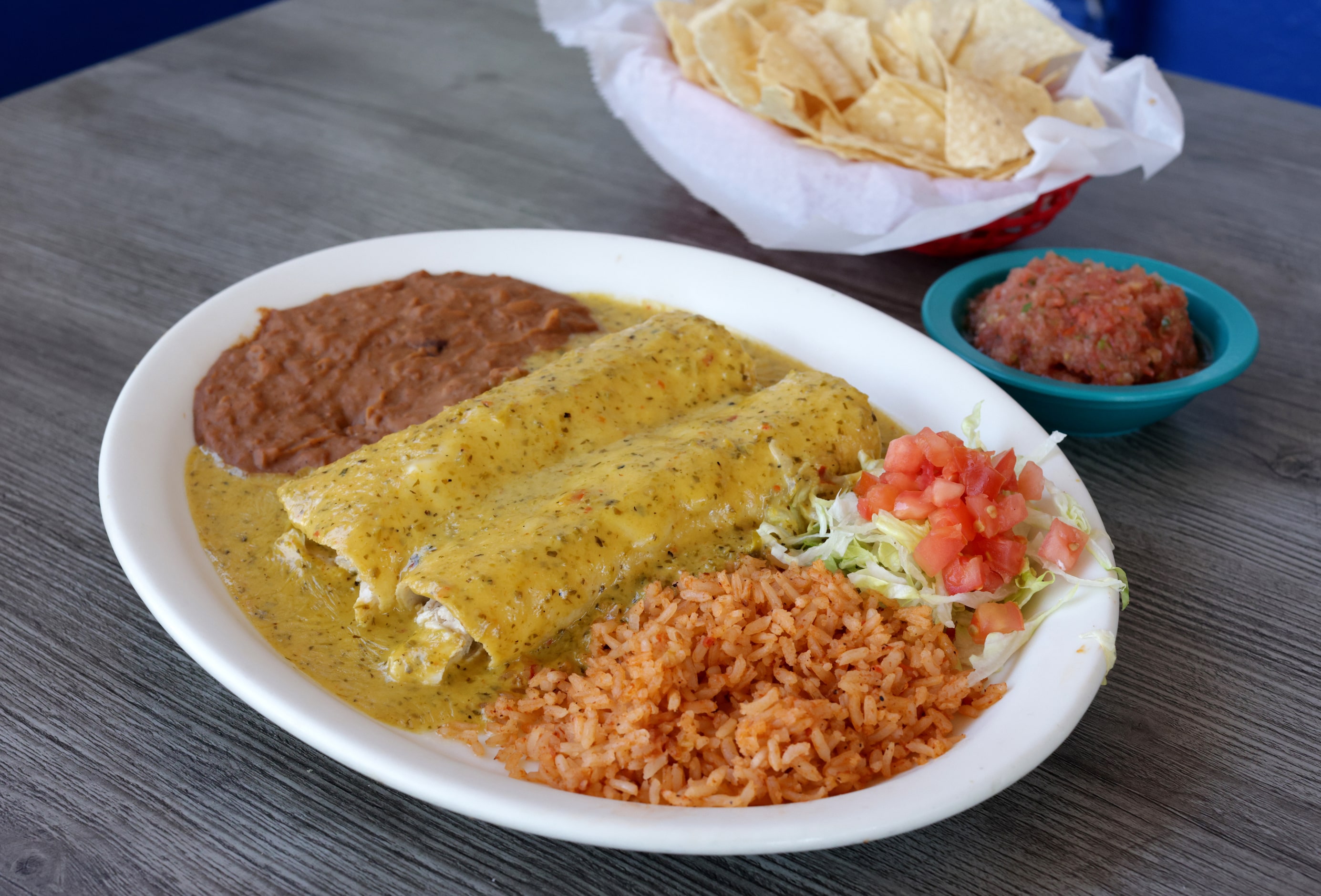 The Chicken Chicken Boom Boom plate at Chuy's in Dallas, TX, on Aug 18, 2024. (photo by...