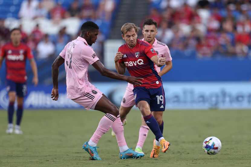 FC Dallas midfielder Paxton Pomykal, center, sees Saturday's match as Real Salt Lake as an...