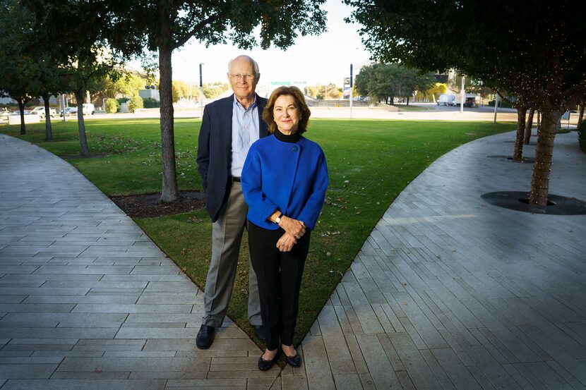 Klyde Warren Park board member Nancy Best and her husband, Randy Best, are giving the park...