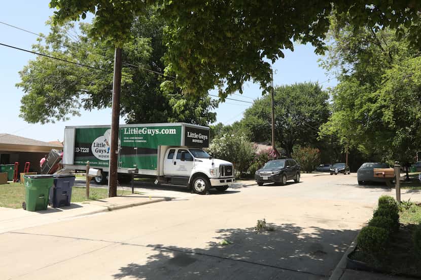 Renters move into a house in the La Loma neighborhood in McKinney on Jun 28, 2023. 