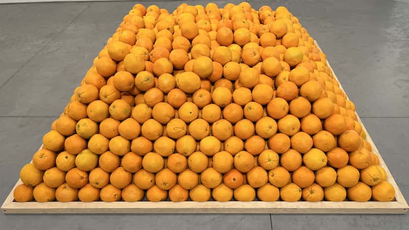 Roelof Louw: "Soul City (Pyramid of Oranges)," at The Warehouse, Dallas.