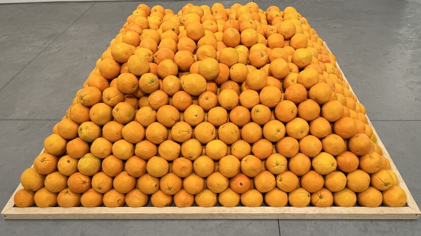 Roelof Louw: "Soul City (Pyramid of Oranges)," at The Warehouse, Dallas.