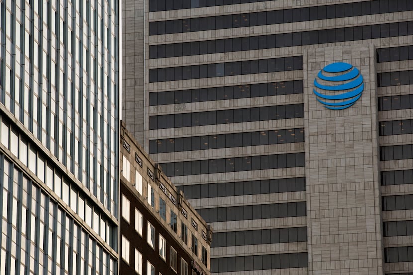 The AT&T Headquarters building in downtown Dallas is pictured in this file photo. The...