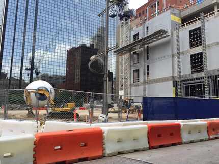 BEFORE: Forty Five Ten under construction on Main Street in Dallas. Eye, by Chicago-based...