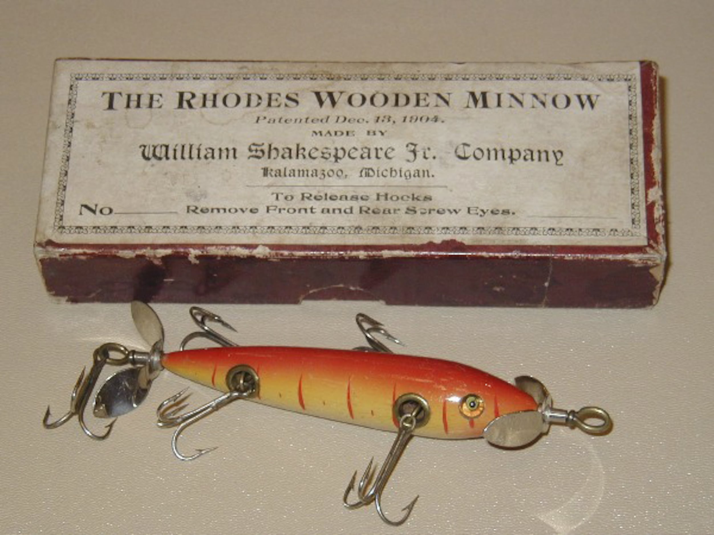 3 Vintage Bomber Fishing Lure With Original Box and Papers