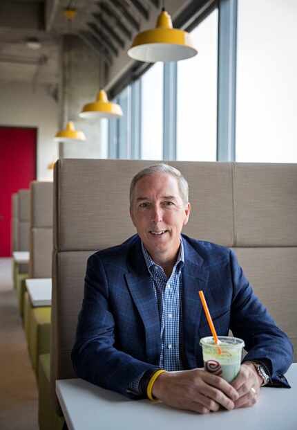 David Pace, CEO of Jamba Juice, photographed at the company's new headquarters in Frisco....