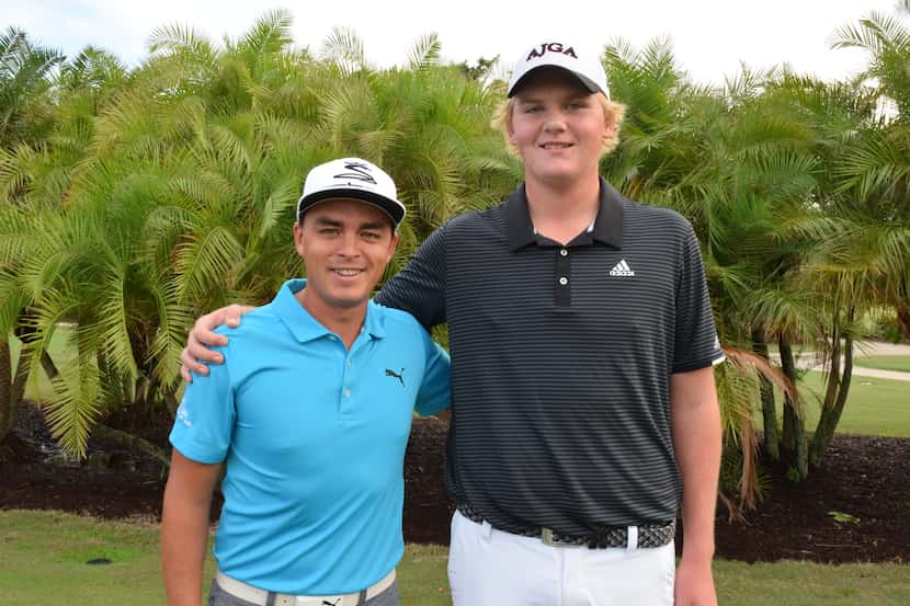 Tommy Morrison of Dallas (right), posing with PGA Tour player Rickie Fowler, was named...