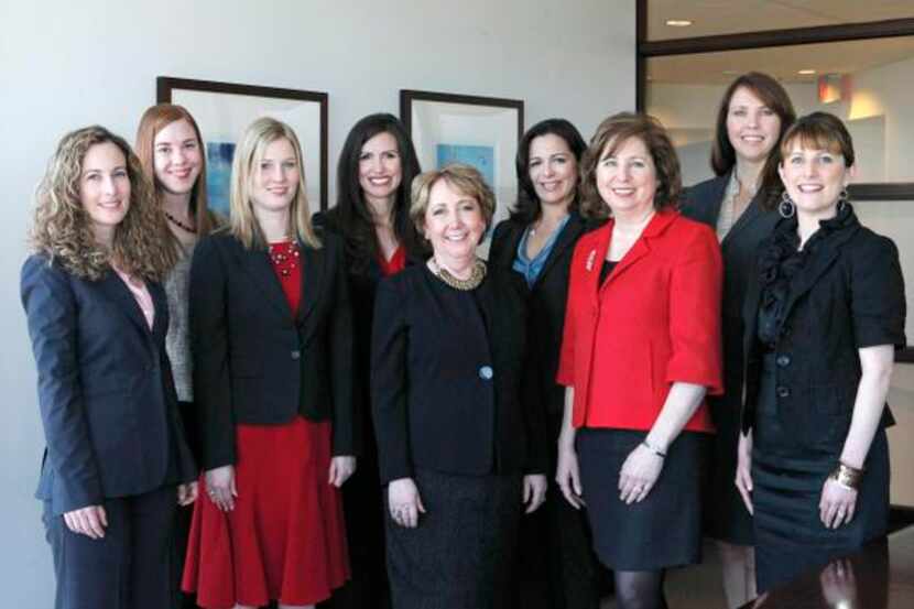 
Kathleen LaValle (center) heads the women’s initiative at Jackson Walker, where women...