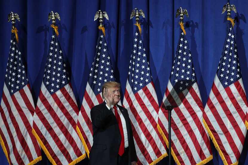 U.S. President Donald Trump arrives for his address to the National Association of Realtors...