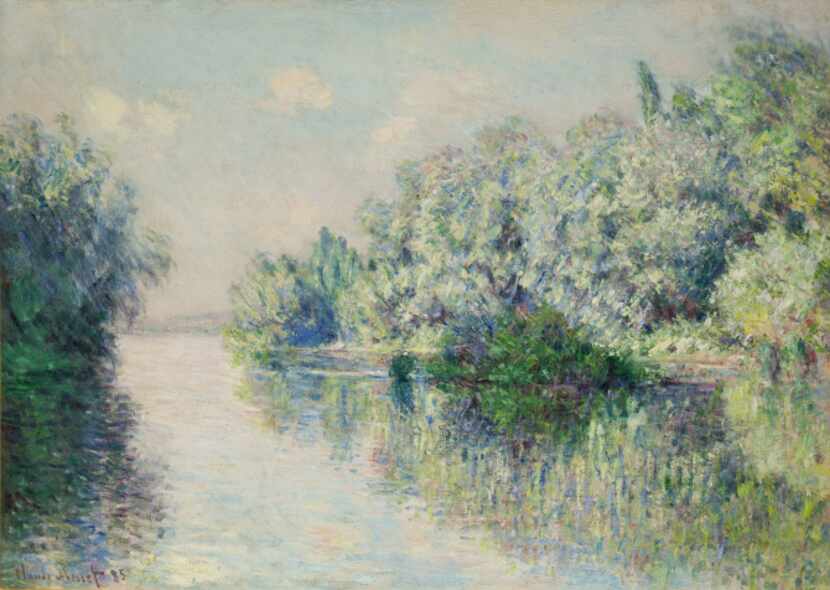 Claude Monet, The Seine Near Giverny, 1885. Oil on canvas; 25-3/4 x 36-1/4 in. Lent by...