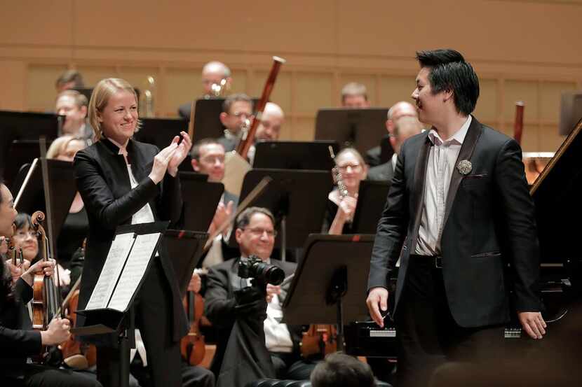 Shuan Hern Lee from Australia performs  his Final Round concerto with conductor Ruth...