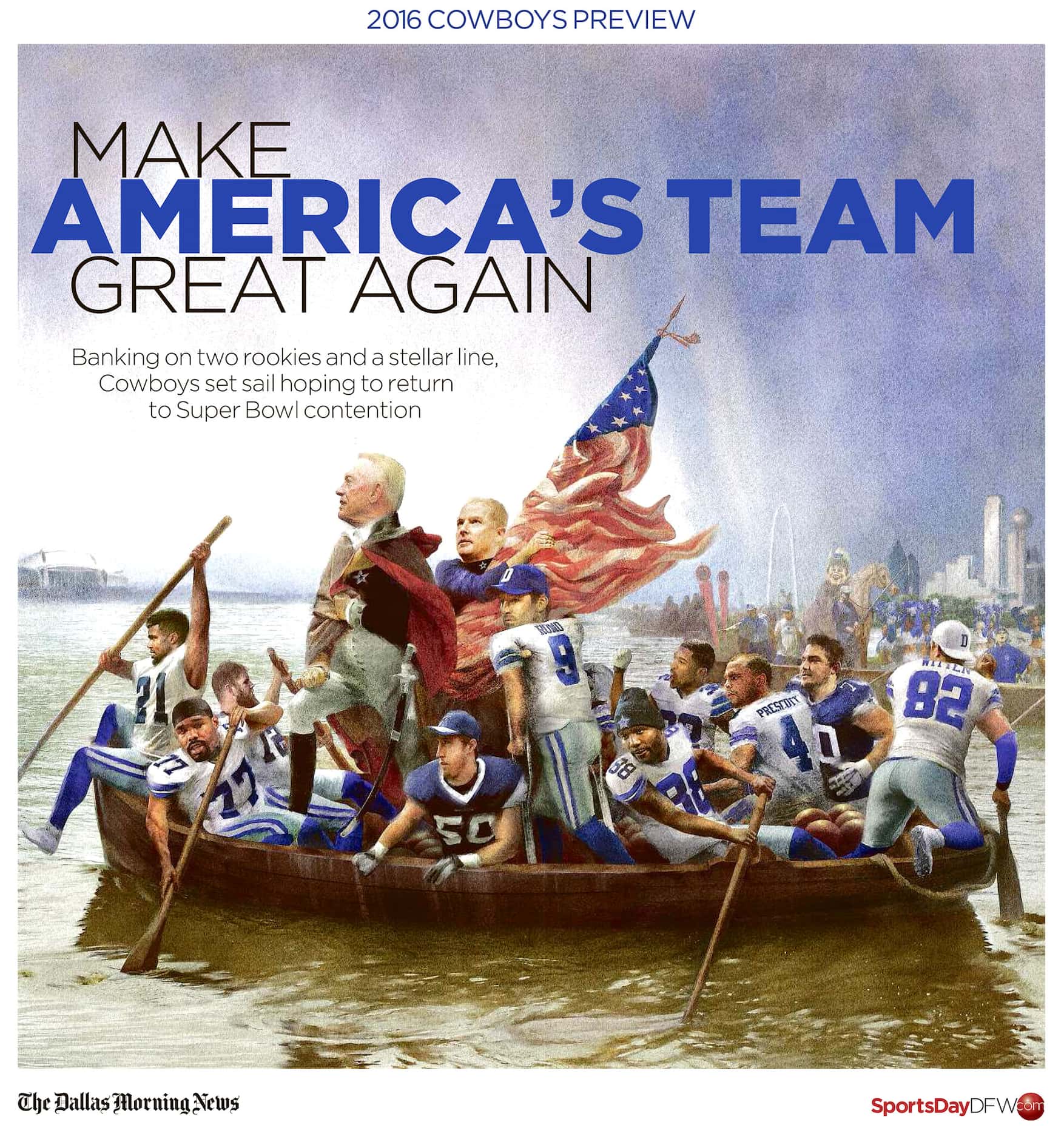 The cover of The Dallas Morning News' Cowboys preview section in 2016.