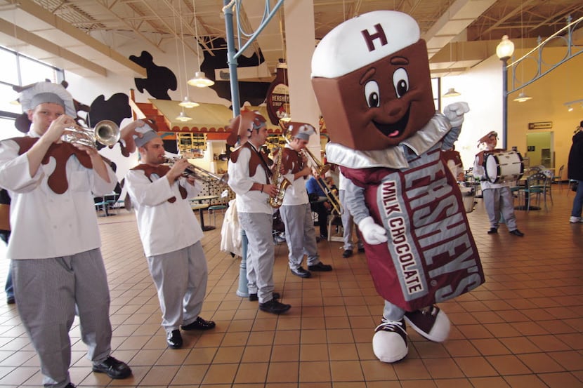 The Hersheypark Chocolate Parade, a sweet display of music, is offered every weekend during...