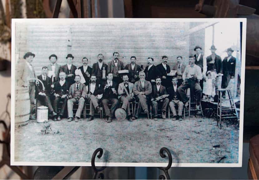
Early residents of Caddo Mills can be seen in a photo in the museum, which is upstairs from...