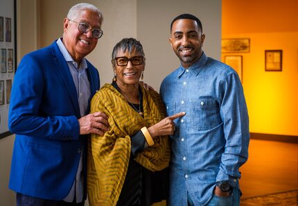 Bernard Kinsey, Shirley Pooler Kinsey and their son Khalil Kinsey, photographed during the...