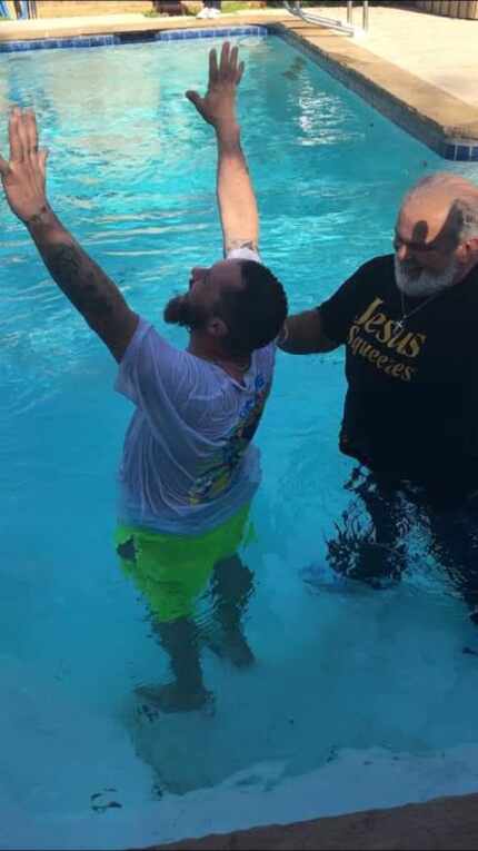 Leon Birdd baptized Jeremy Lydick in January in a friend's ice-cold swimming pool. Lydick...