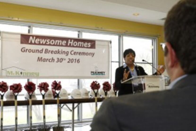  Carrie Dobbins, U.S. Department of Housing and Urban Development, spoke at the McKinney...
