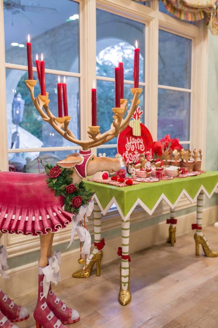 This reindeer in the breakfast room at Jennifer Houghton's home in University Park comes...