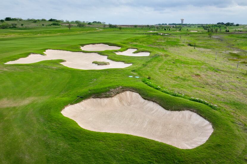 Aerial view the new Fields Ranch West golf course at PGA of America in Frisco on Tuesday,...