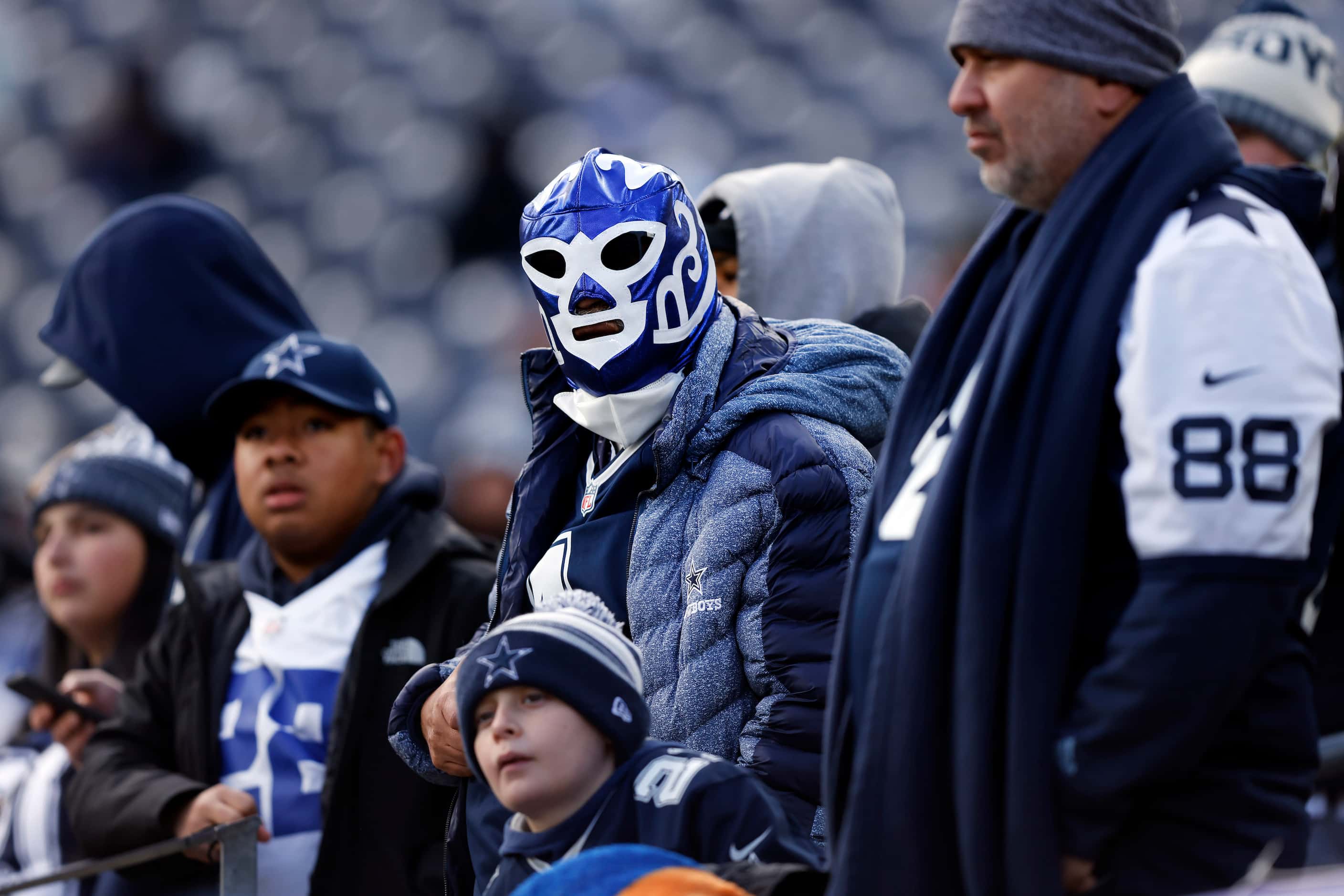 Dallas Cowboys fans wait for their stars to take the field against the New York Giants...