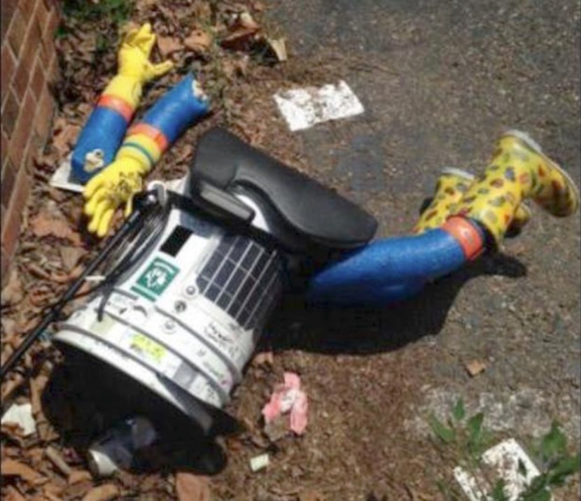 The creators of hitchBot  said it was vandalized beyond repair and abandoned on a street.