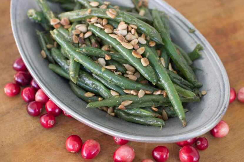 
Green Beans With Tarragon, Mustard and Sunflower Seeds
