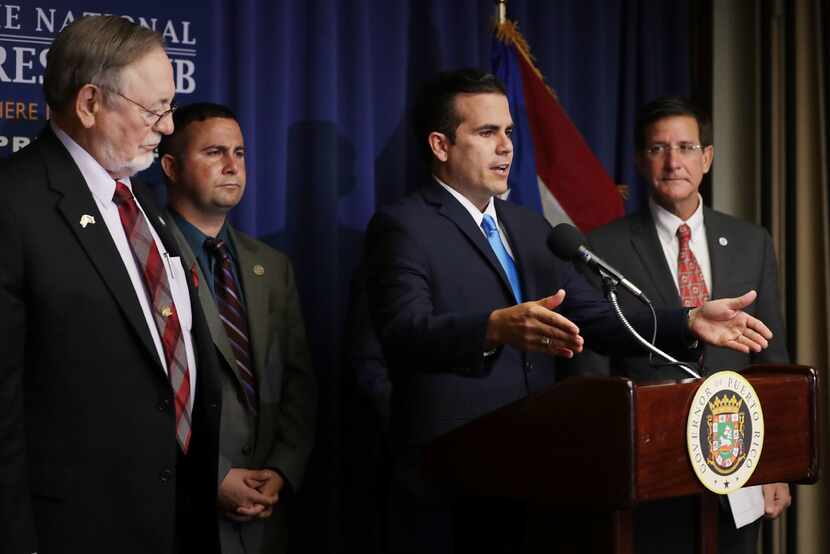 Puerto Rico Gov. Ricardo Rossello spoke during a news conference last month about the June...