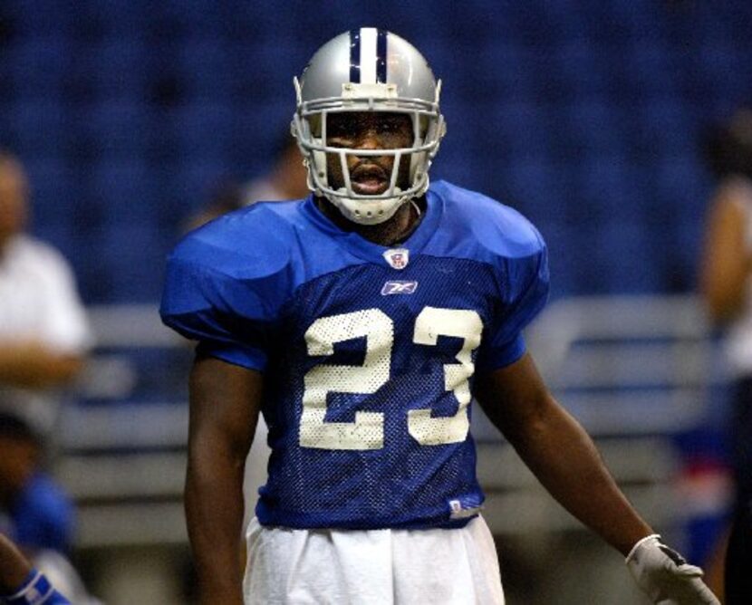 Monday, August 5, 2002 --- Dallas Cowboys CB Dwayne Goodrich (23) is shown at the Cowboy's...