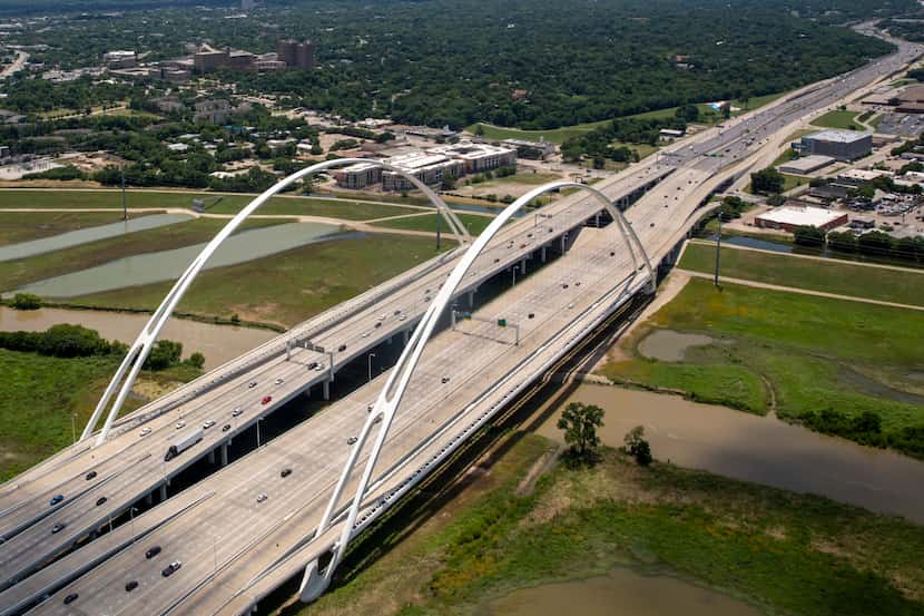 The Margaret McDermott Bridge in Dallas in May 2020.