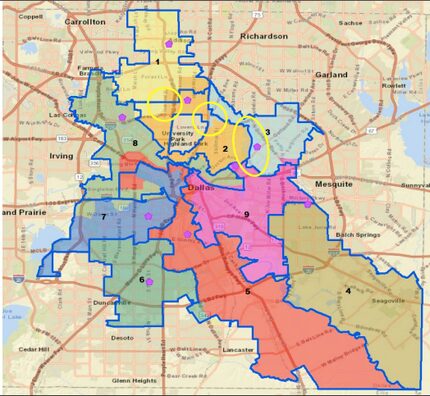 Dallas trustees appeared to support this proposed redistricting map as the newest set of...