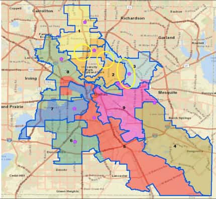 Dallas trustees appeared to support this proposed redistricting map as the newest set of...