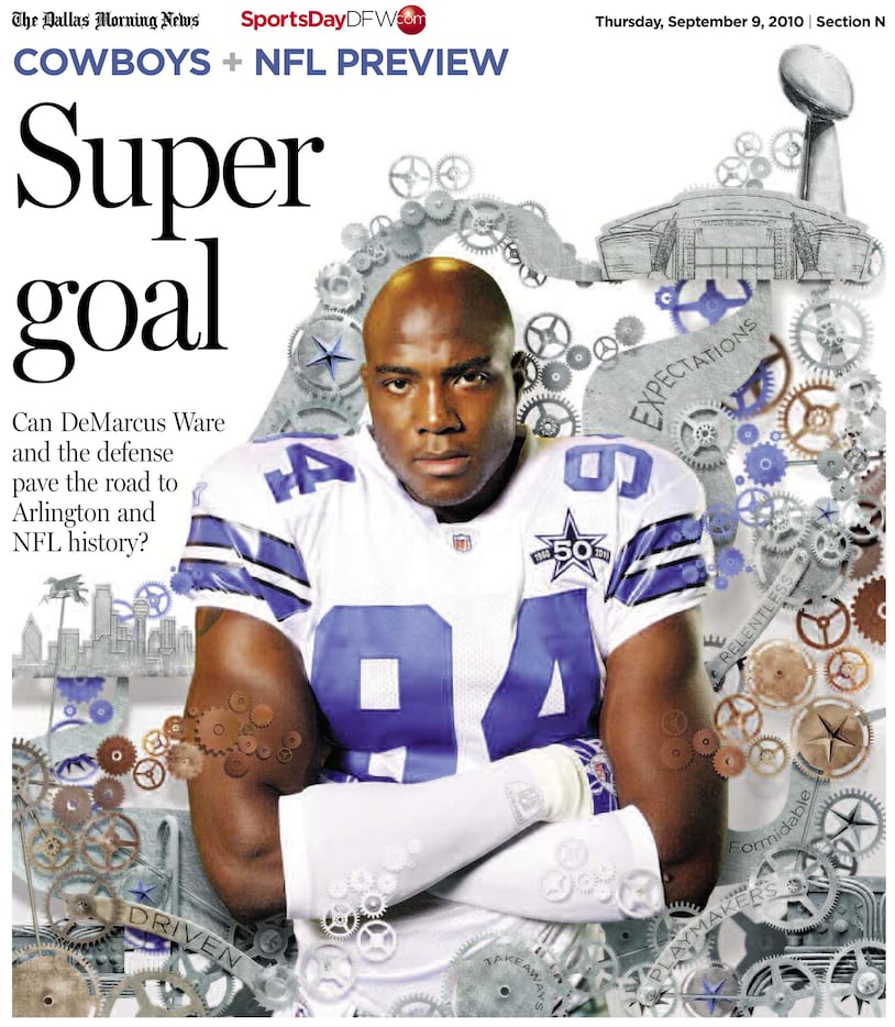 The cover of The Dallas Morning News' Cowboys preview section in 2010.