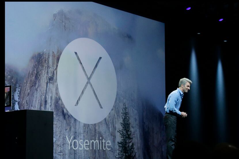 Apple Senior Vice President of Software Engineering Craig Federighi introduces the Yosemite...
