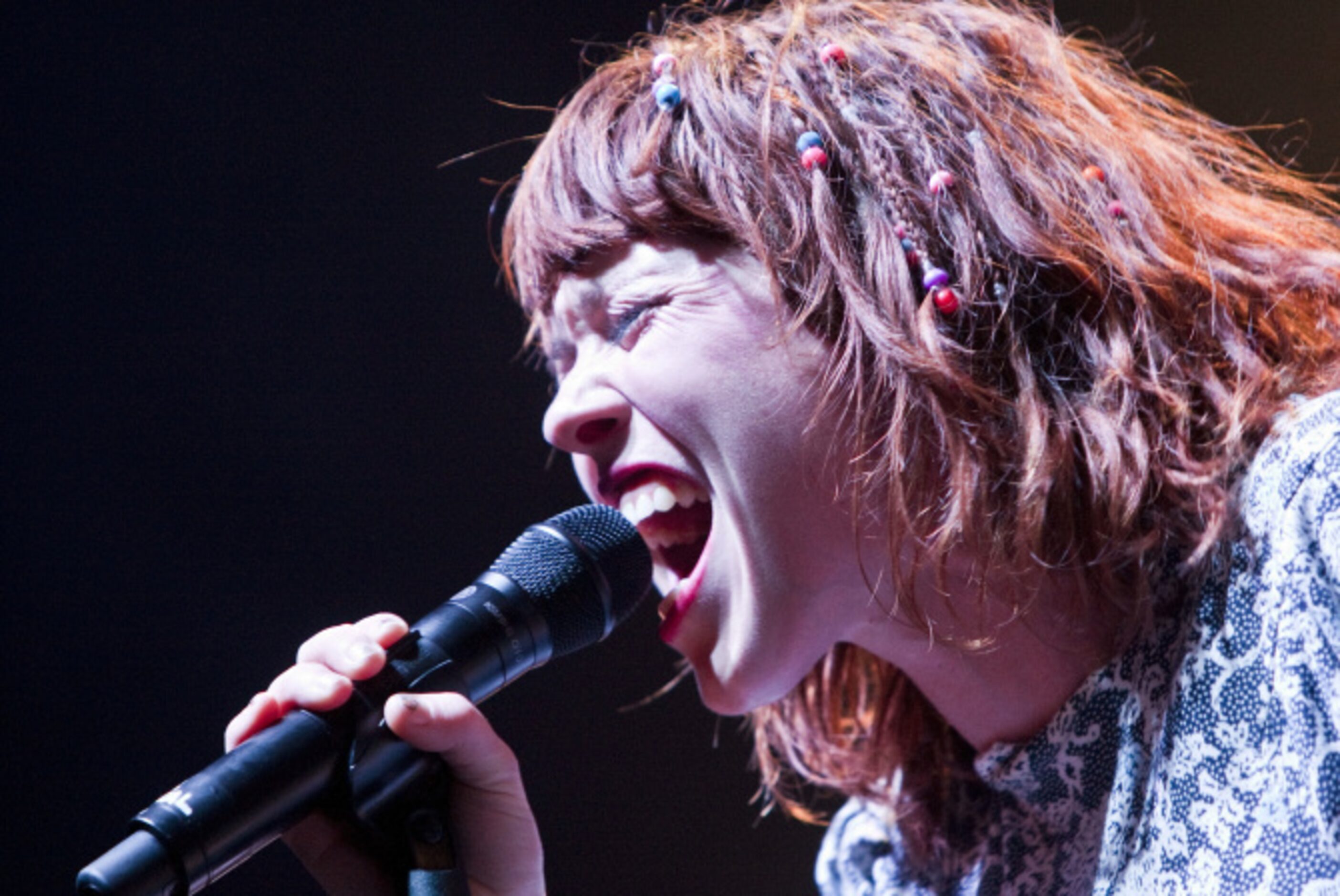 Grouplove vocalist Hannah Hooper performs during the "How the Edge Stole Christmas" show at...