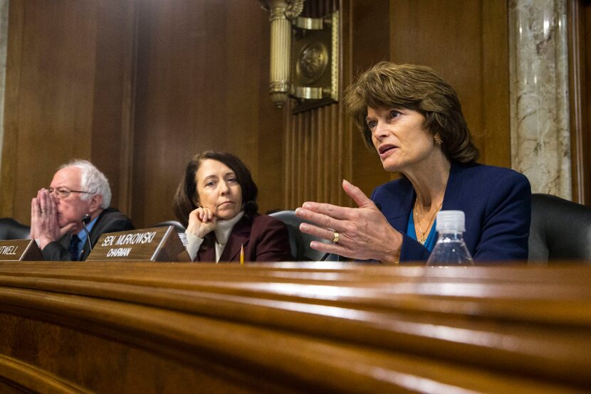 Sens. Lisa Murkowski (R-Alaska), Maria Cantwell (D-Wash.) and Bernie Sanders (I-Vt.)...