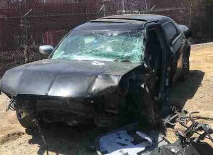 Jerry Ramirez's car was totaled after it was stolen by a man he stopped to help. 