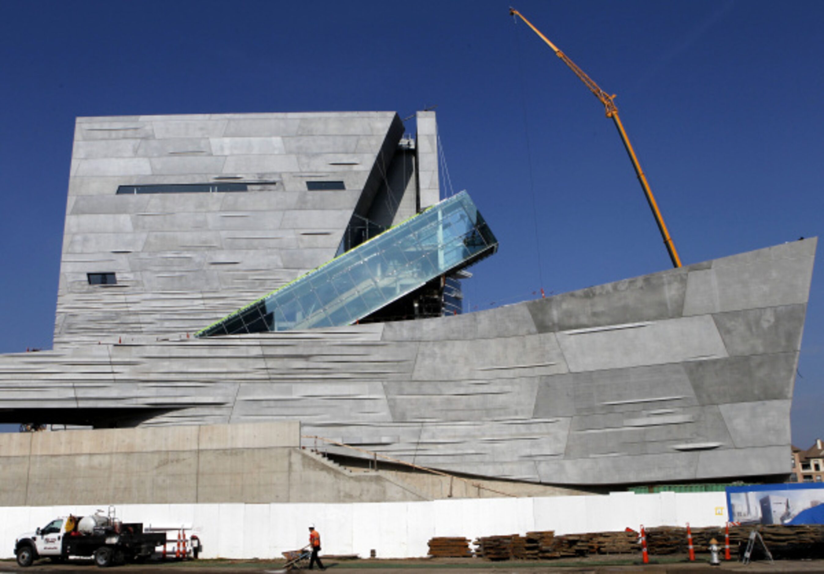 The exterior of the $185-million Perot Museum of Nature and Science which is slated to open...