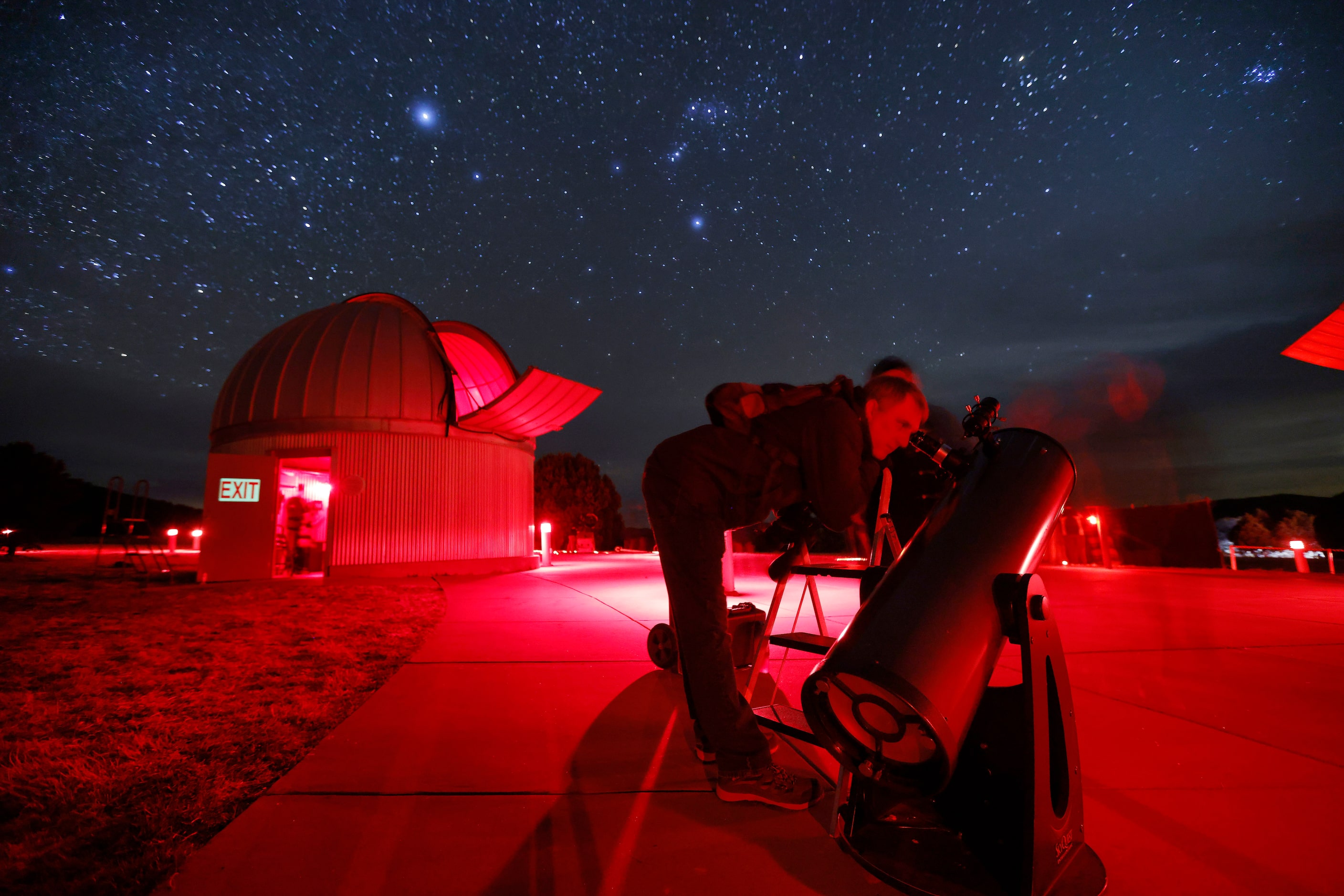 Visitors got to view celestial objects through a number of telescopes during a star party in...